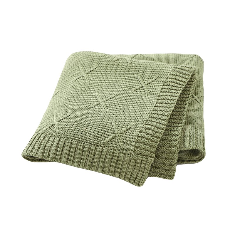 Comfortable Solid Knitted Infant Baby Blankets Mimixiong
