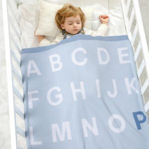 New Arrival Letter Patterned Baby Blanket Mimixiong