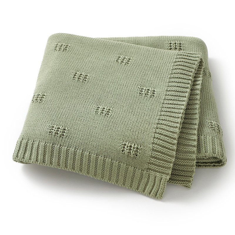 Low MOQ Soft Baby Crochet nitted Keepsake Blanket Mimixiong