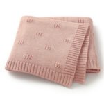 Low MOQ Soft Baby Crochet nitted Keepsake Blanket Mimixiong