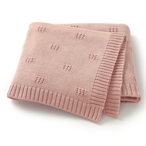 Low MOQ Soft Baby Crochet nitted Keepsake Blanket Mimixiong
