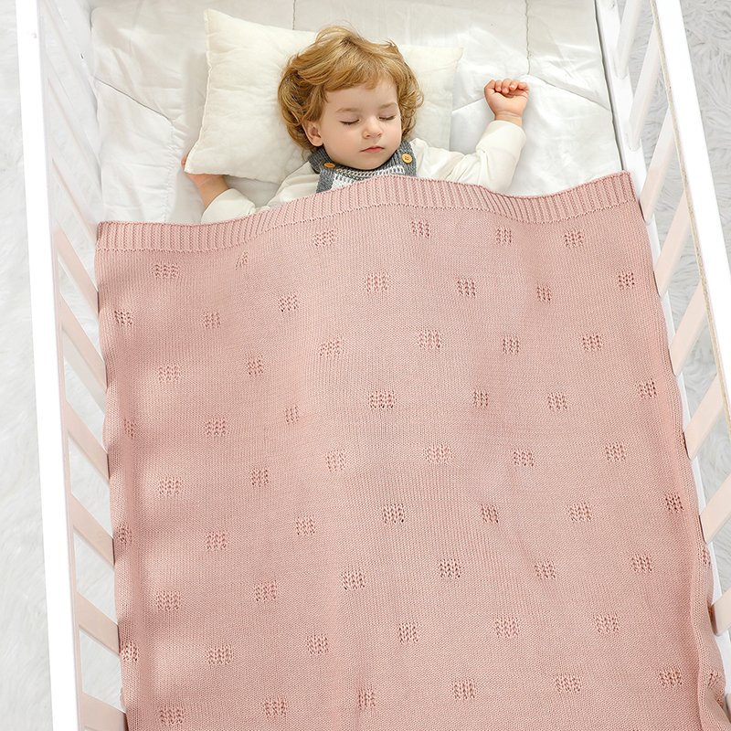 Low MOQ Soft Baby Crochet nitted Keepsake Blanket Mimixiong