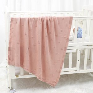 Low MOQ Soft Baby Crochet nitted Keepsake Blanket Mimixiong