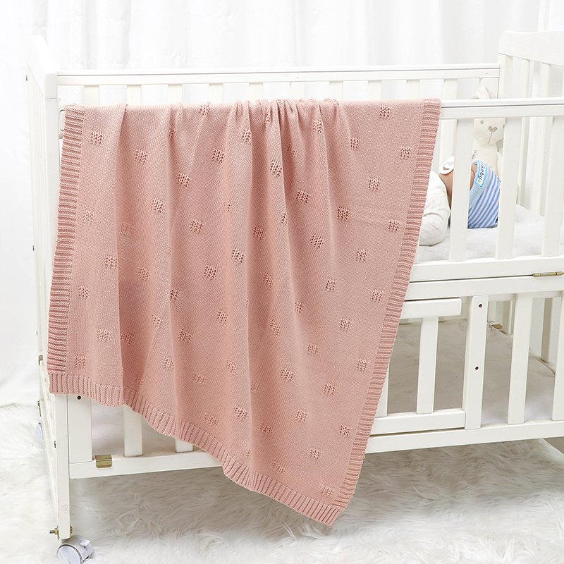 Low MOQ Soft Baby Crochet nitted Keepsake Blanket Mimixiong