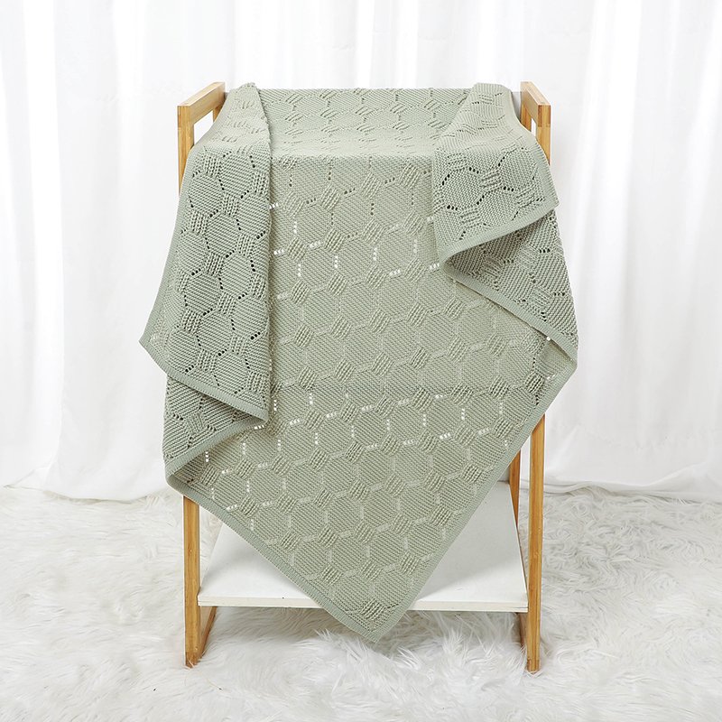Knitted 100% Acrylic Newborn Baby Blanket Mimixiong
