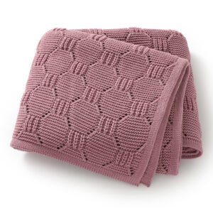 Knitted 100% Acrylic Newborn Baby Blanket Mimixiong