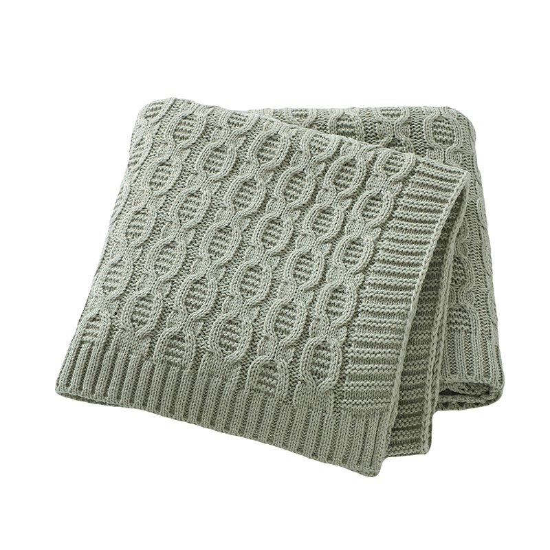 Knitted Newborn Baby Breathable Swaddle Throw Blanket Mimixiong