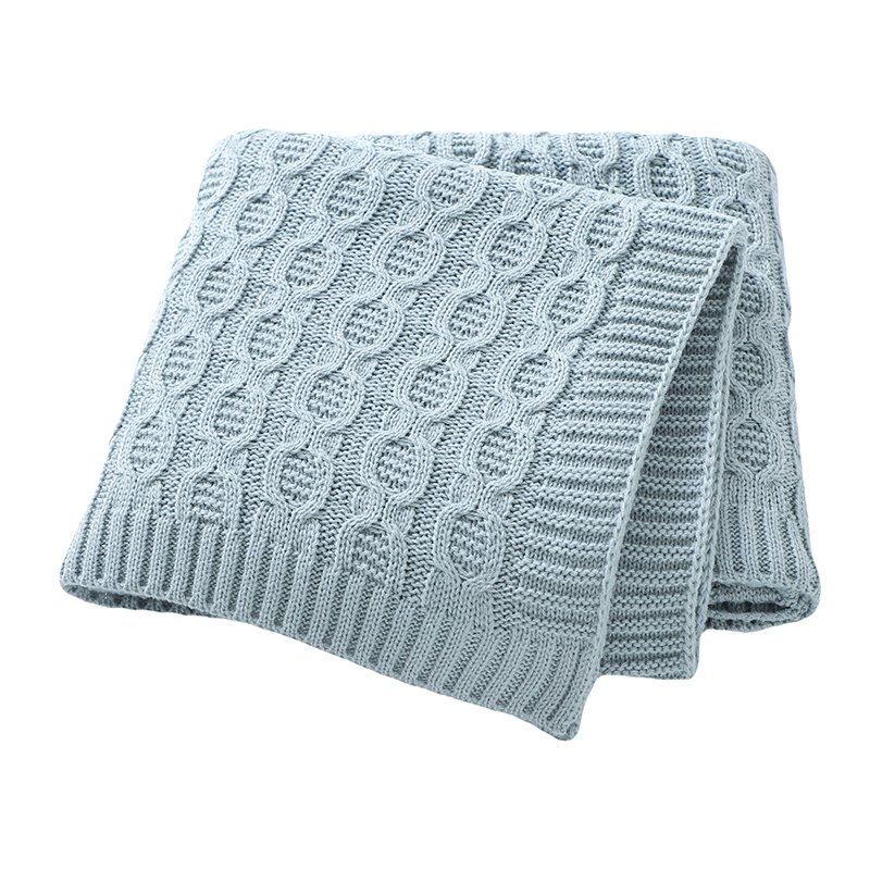 Knitted Newborn Baby Breathable Swaddle Throw Blanket Mimixiong