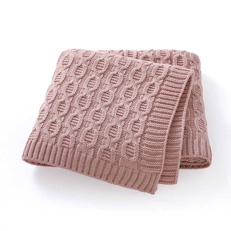 Knitted Newborn Baby Breathable Swaddle Throw Blanket Mimixiong