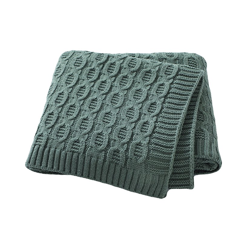 Knitted Newborn Baby Breathable Swaddle Throw Blanket Mimixiong