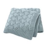 Baby Blanket Solid Color Knitted Newborn Blanket Mimixiong