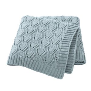Baby Blanket Solid Color Knitted Newborn Blanket Mimixiong