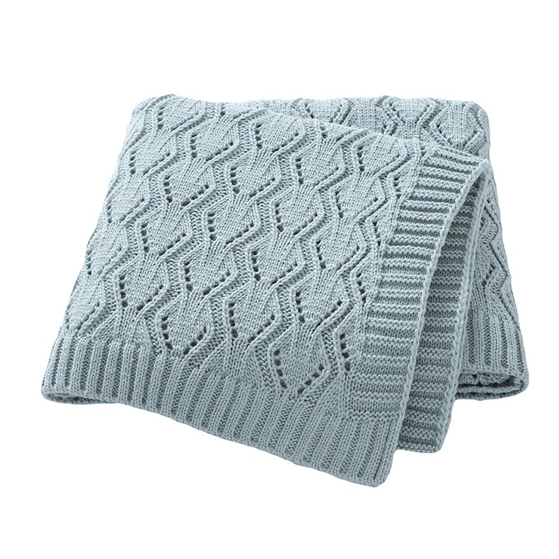 Baby Blanket Solid Color Knitted Newborn Blanket Mimixiong