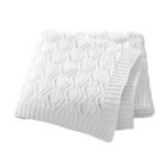 Baby Blanket Solid Color Knitted Newborn Blanket Mimixiong