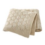 Baby Blanket Solid Color Knitted Newborn Blanket Mimixiong