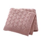 Baby Blanket Solid Color Knitted Newborn Blanket Mimixiong