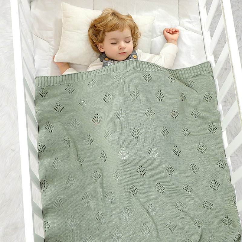Cotton Yarn Cozy Baby Swaddle Blankets Mimixiong