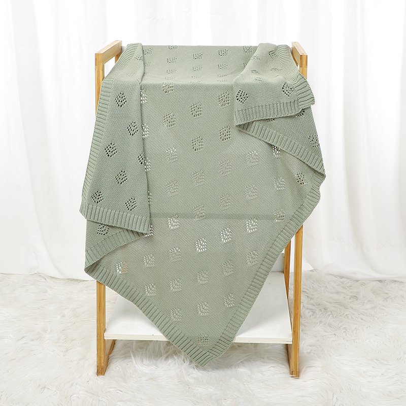 Cotton Yarn Cozy Baby Swaddle Blankets Mimixiong