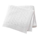 Cotton Solid Color Hollow Knitted Baby Swaddle Blanket Mimixiong