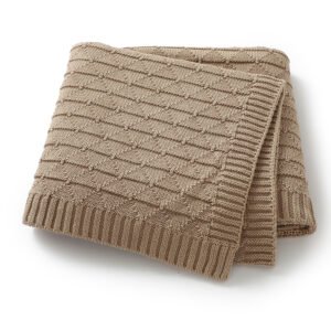 Cotton Solid Color Hollow Out Baby Swaddle Blanket Mimixiong