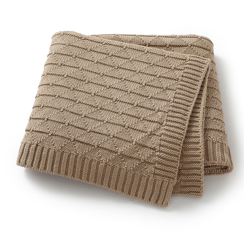 Cotton Solid Color Hollow Out Baby Swaddle Blanket Mimixiong