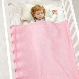 Cotton Solid Color Hollow Out Baby Swaddle Blanket Mimixiong
