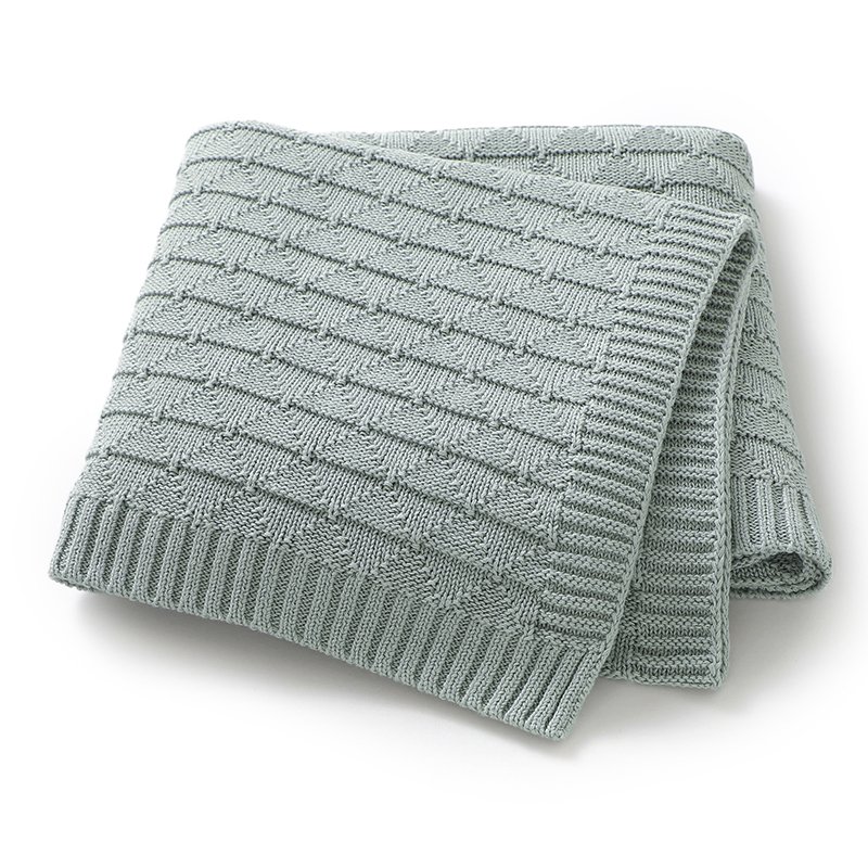 Cotton Solid Color Hollow Out Baby Swaddle Blanket Mimixiong