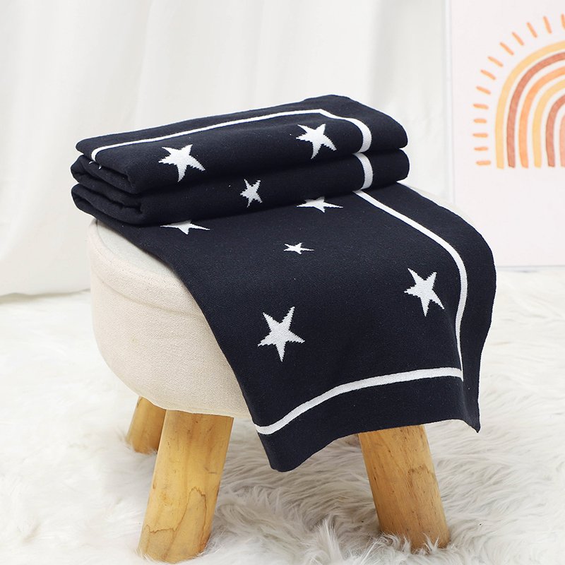 Stars Pattern Cuddly Baby Wrap Towel Swaddle Blankets for Babies Mimixiong