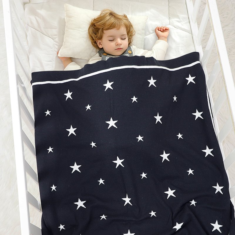 Stars Pattern Cuddly Baby Wrap Towel Swaddle Blankets for Babies Mimixiong