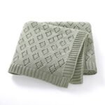Solid Color Hollow Out Baby Swaddle Blanket Mimixiong