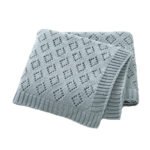 Solid Color Hollow Out Baby Swaddle Blanket Mimixiong