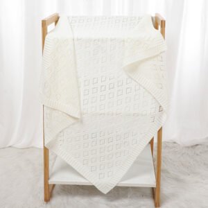 Solid Color Hollow Out Baby Swaddle Blanket Mimixiong