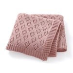 Solid Color Hollow Out Baby Swaddle Blanket Mimixiong