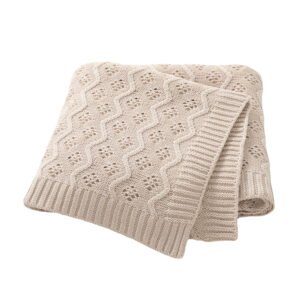 Solid Color Baby Cover Hollow Out Swaddle Cuddle Blanket Mimixiong