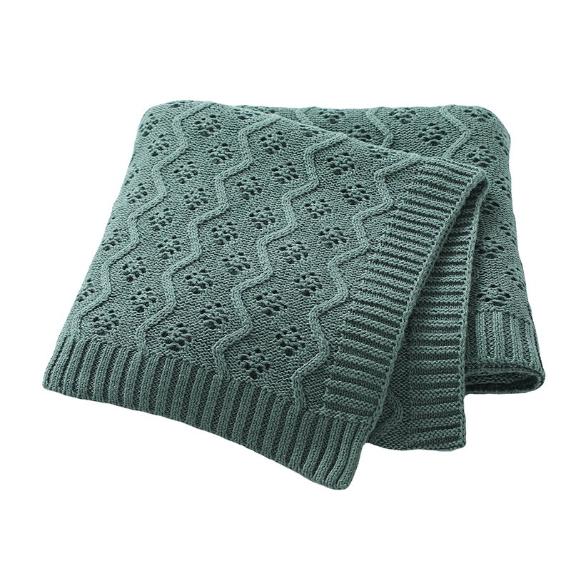 Solid Color Baby Cover Hollow Out Swaddle Cuddle Blanket Mimixiong