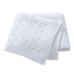 Solid Color Baby Cover Hollow Out Swaddle Cuddle Blanket Mimixiong