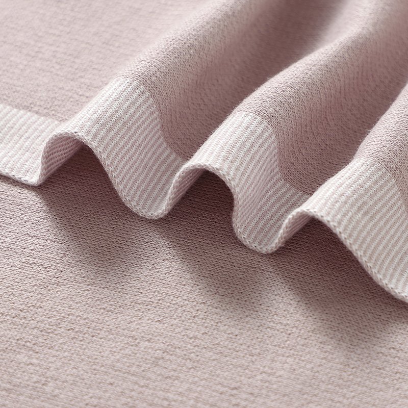 82W2599浅粉 (11) Cotton Crocheted Baby Bedding Blankets Mimixiong
