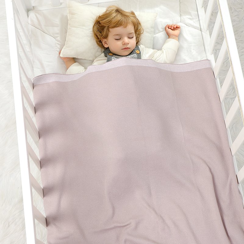 82W2599浅粉 (16) Cotton Crocheted Baby Bedding Blankets Mimixiong