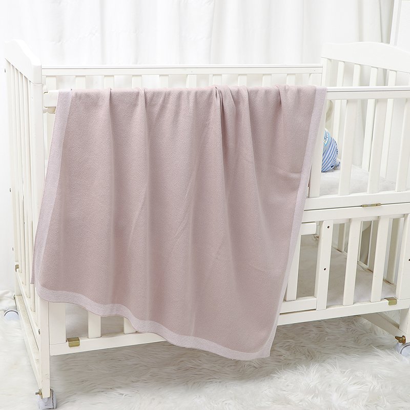 82W2599浅粉 (17) Cotton Crocheted Baby Bedding Blankets Mimixiong