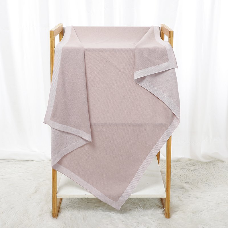 82W2599浅粉 (19) Cotton Crocheted Baby Bedding Blankets Mimixiong