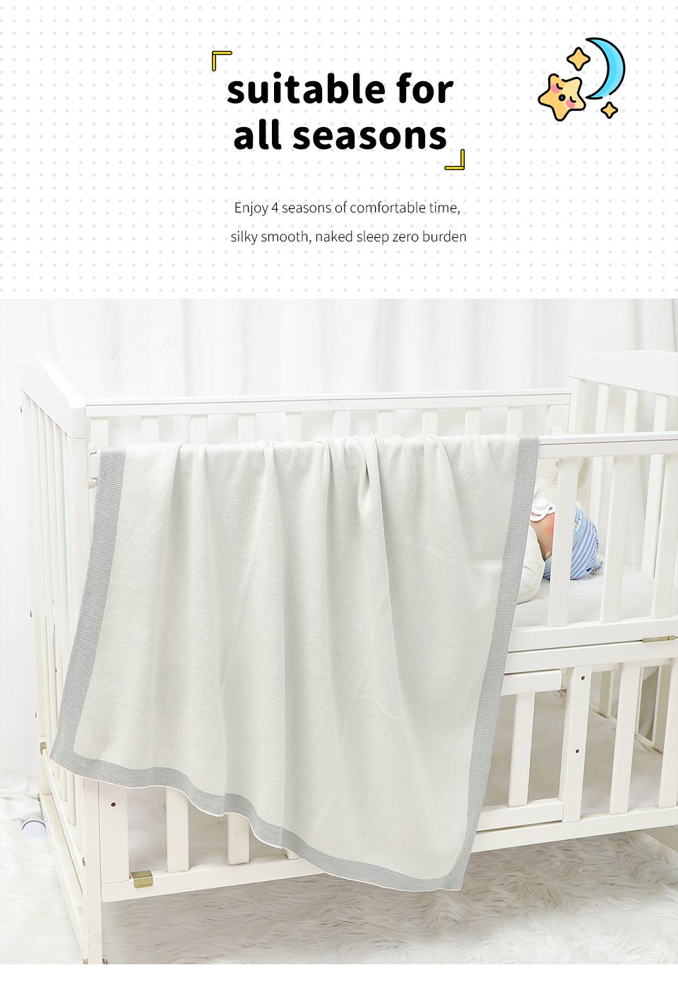 Cotton Crocheted Baby Bedding Blankets Mimixiong 3 82W2599详情英文 02