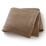 Manufacture Solid  Knitted 100% Cotton Baby Blankets Mimixiong
