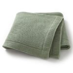 Manufacture Solid  Knitted 100% Cotton Baby Blankets Mimixiong