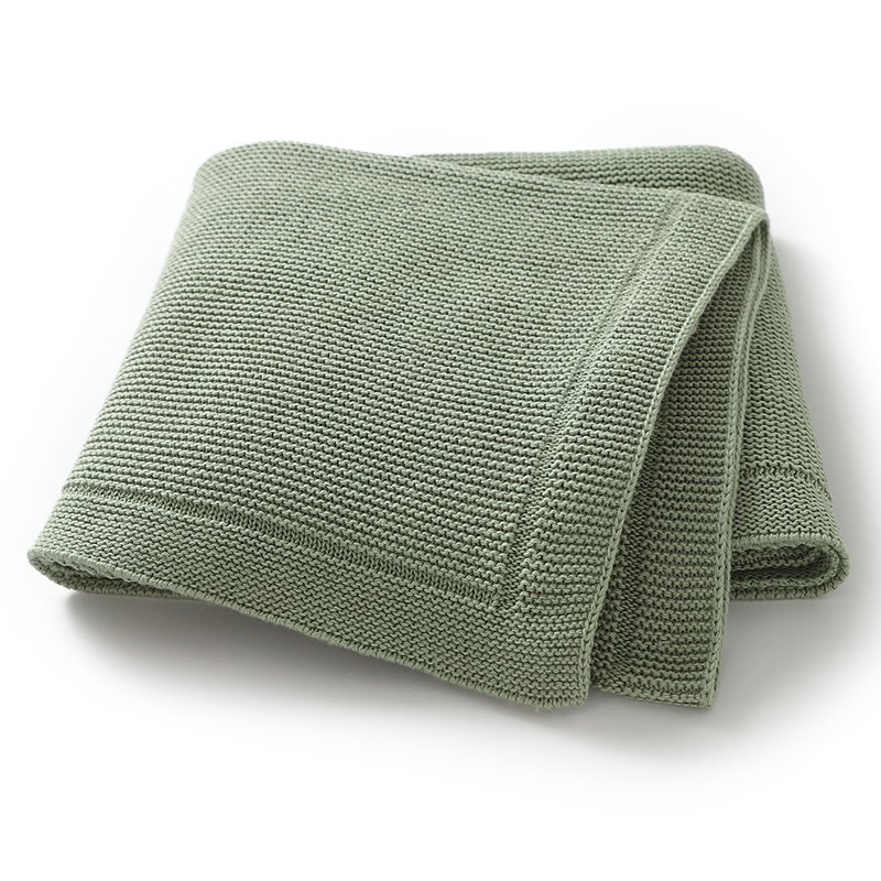 Manufacture Solid  Knitted 100% Cotton Baby Blankets Mimixiong