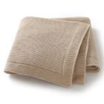 Manufacture Solid  Knitted 100% Cotton Baby Blankets Mimixiong