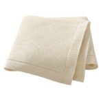 Manufacture Solid  Knitted 100% Cotton Baby Blankets Mimixiong