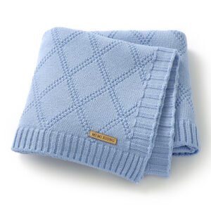 Infant Oeko-tex Swaddle Solid Pattern Throw Blanket Mimixiong