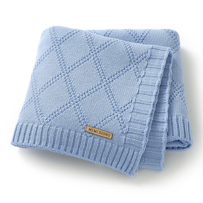 Infant Oeko-tex Swaddle Solid Pattern Throw Blanket Mimixiong