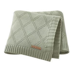 Infant Oeko-tex Swaddle Solid Pattern Throw Blanket Mimixiong