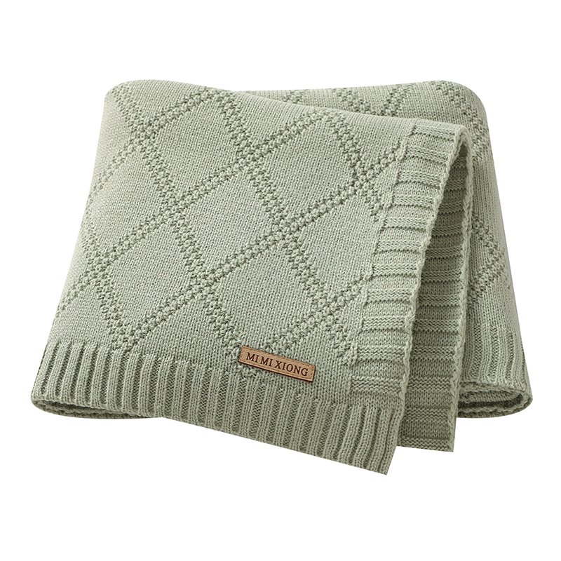 Infant Oeko-tex Swaddle Solid Pattern Throw Blanket Mimixiong